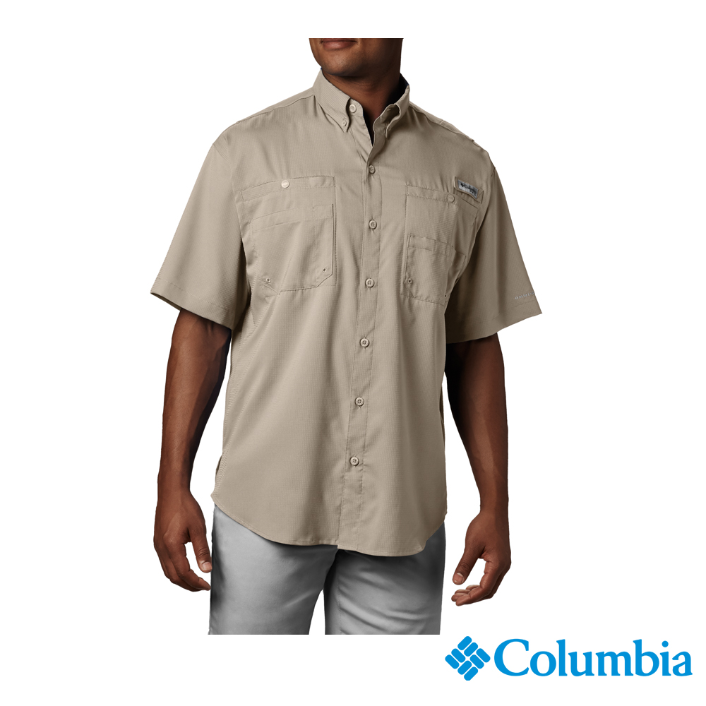 Columbia 哥倫比亞 男款 - UPF40快排短袖襯衫-卡其 UFM72660KI
