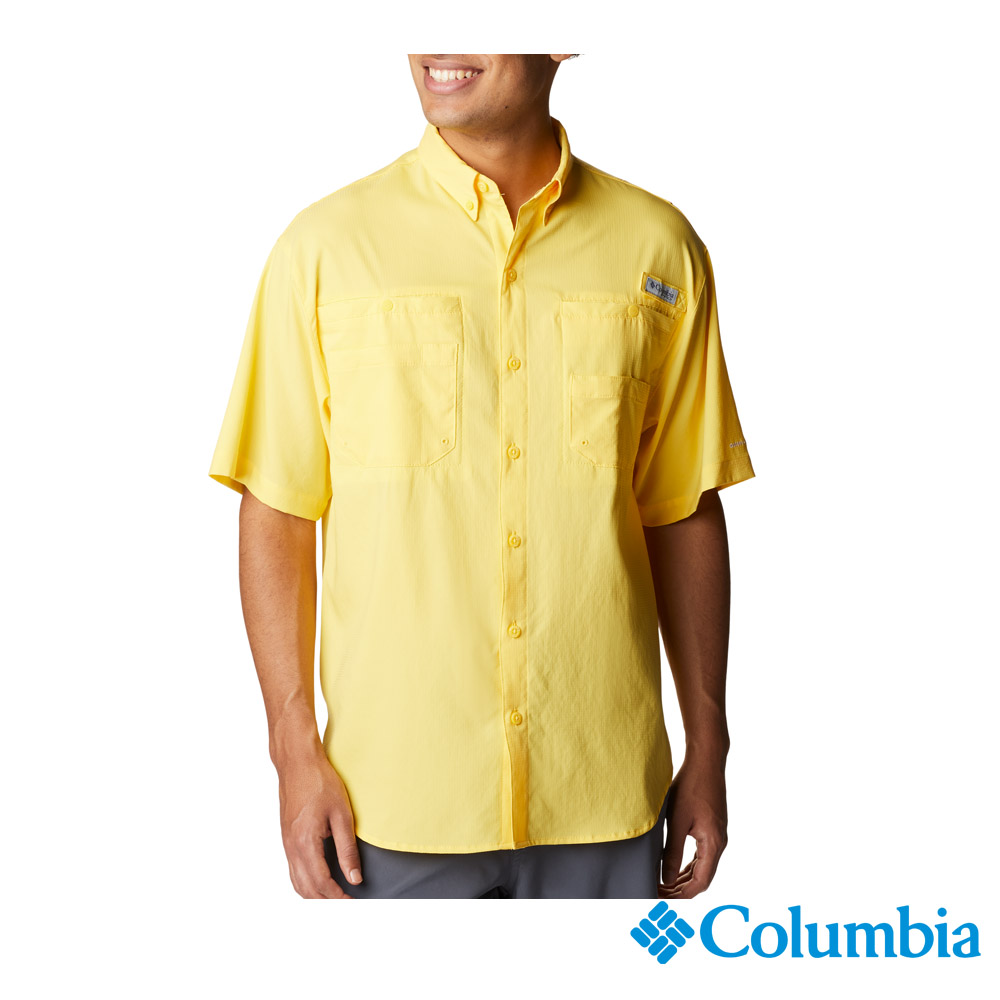 Columbia 哥倫比亞 男款 - UPF40快排短袖襯衫-黃色 UFM72660YL