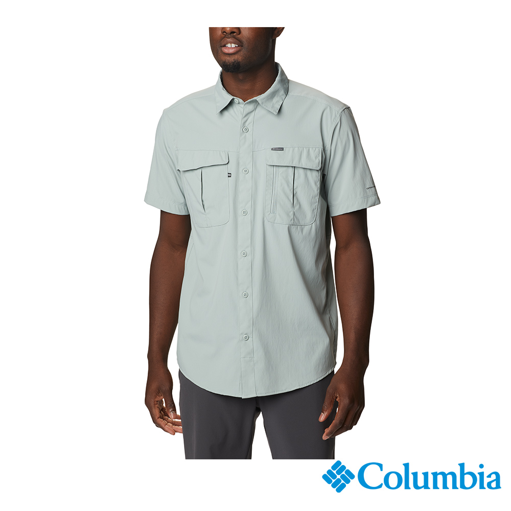 Columbia 哥倫比亞 男款 -Omni-Shield 超防潑短袖襯衫-湖水綠 UAE51270AQ (2023春夏)