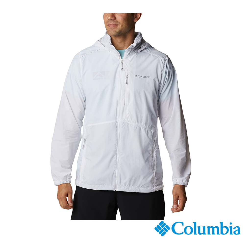 Columbia 哥倫比亞 男款-UPF40防曬風衣-白色 UWJ98110WT
