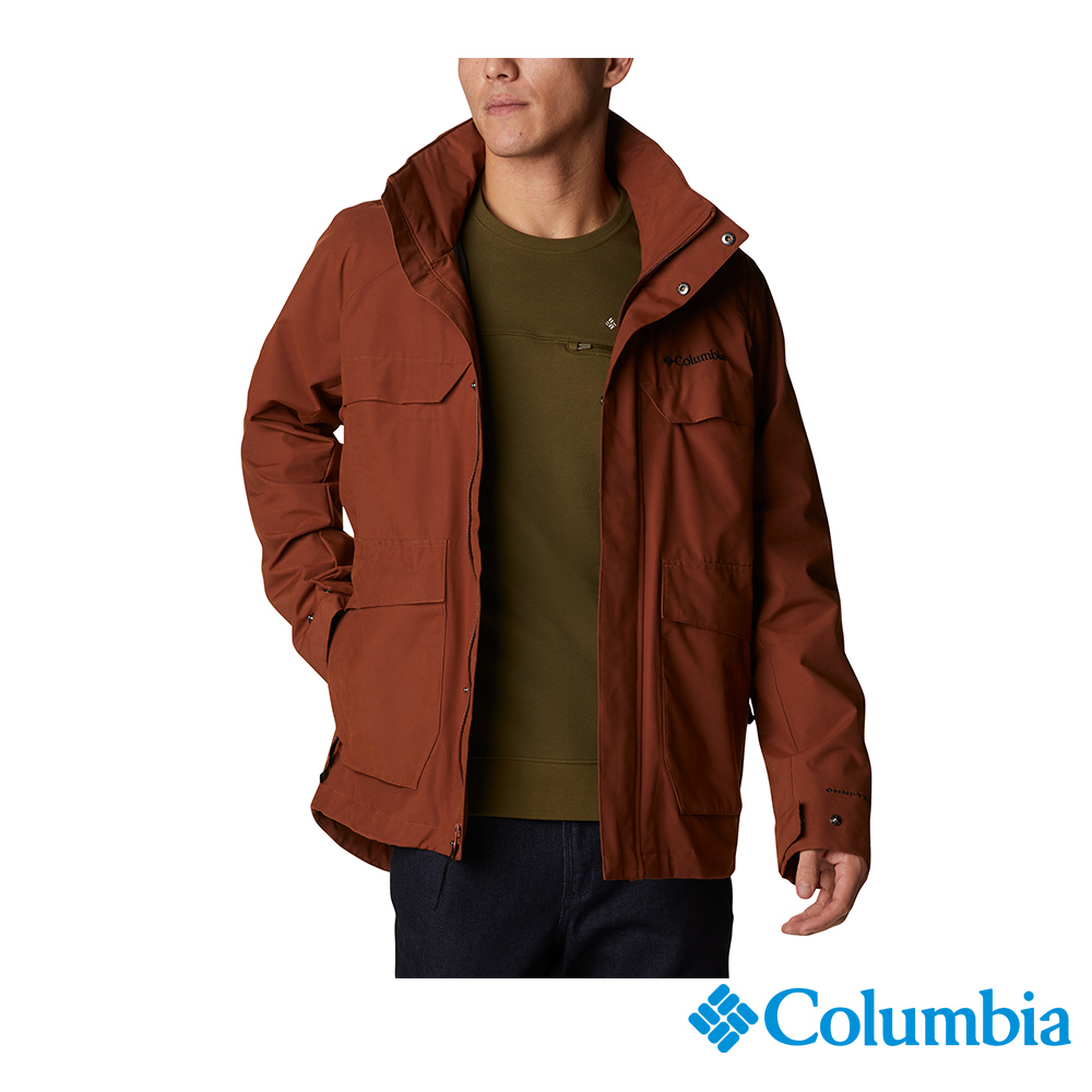 Columbia 哥倫比亞 男款-Omni-TECH™ 防水外套-棕褐 UWE13510TN