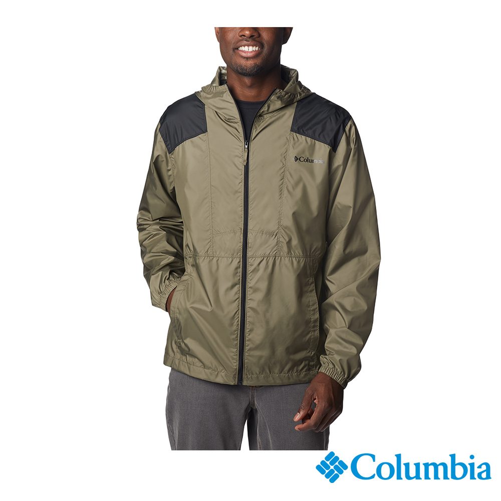 Columbia 哥倫比亞 男款-防小雨風衣-軍綠 UKE39720AG (2023春夏)