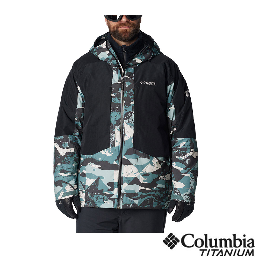 Columbia 哥倫比亞 男款 - Highland Summit™ OT防水極暖連帽外套-幾何印花 UWE88530GE-HF