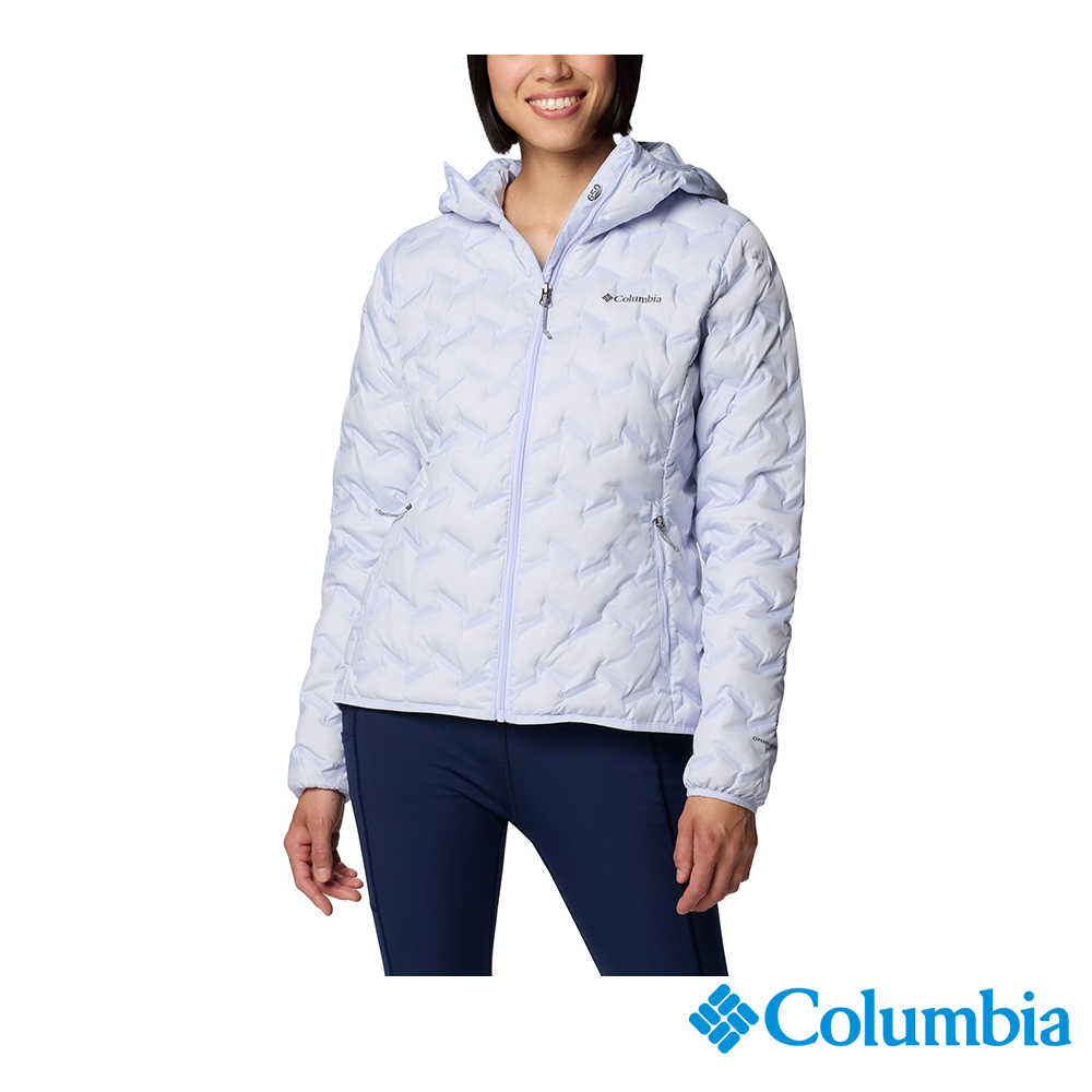 Columbia 哥倫比亞 女款 - Delta Ridge™保暖羽絨連帽外套-淺藍色 UWR27690LB/IF