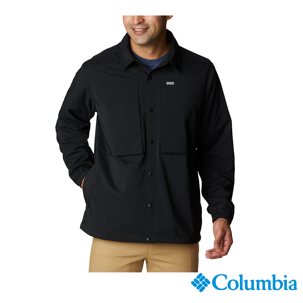 Columbia哥倫比亞 男款-Omni-Shield™ 防潑抗髒污科技襯衫領外套-黑色 UAE90640BK/FW22