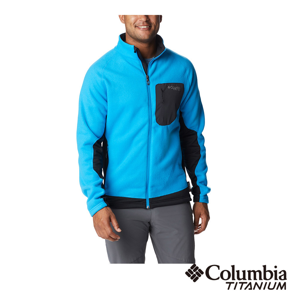 Columbia哥倫比亞 男款-鈦 PT快排刷毛外套-藍色 UEE02380BL/FW22