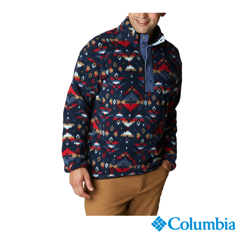 Columbia哥倫比亞 男款- 半開襟刷毛上衣-印花 UEE03710FW / FW22