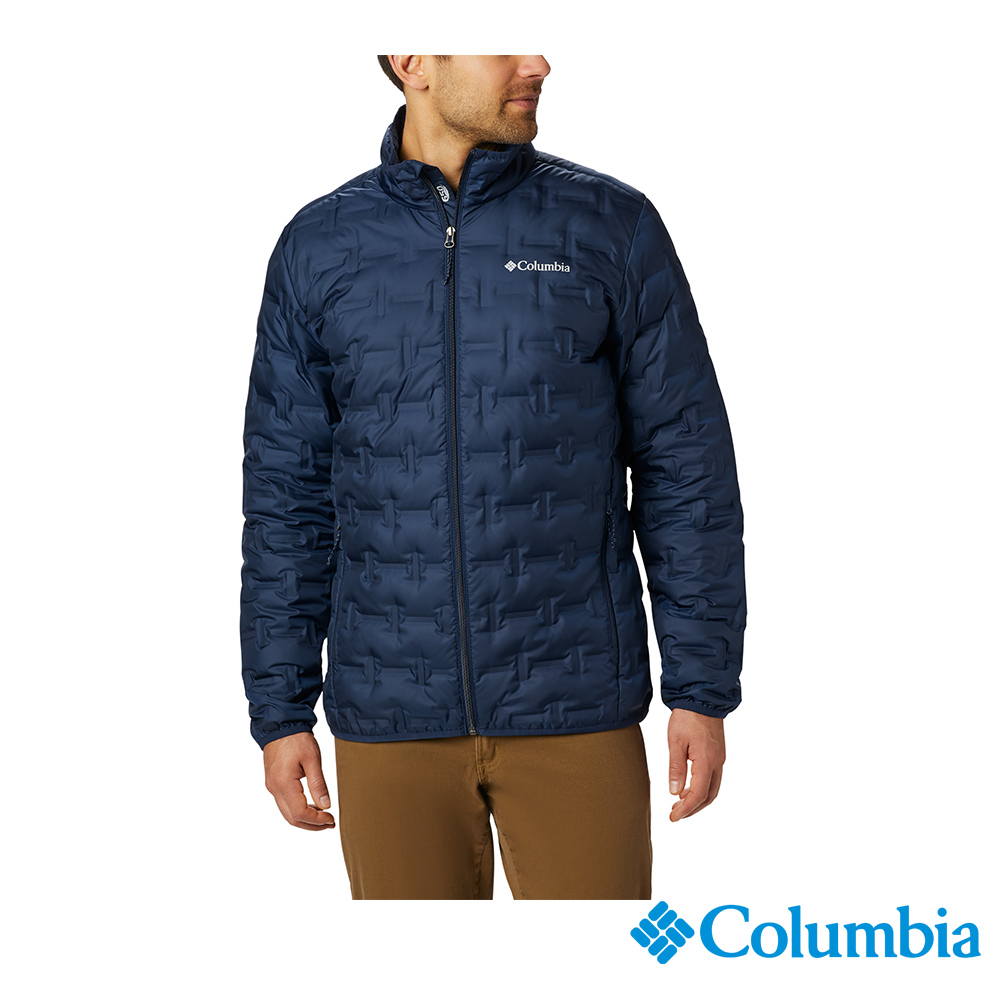 Columbia哥倫比亞 男款-保暖650羽絨立領外套-深藍 UWE09550NY