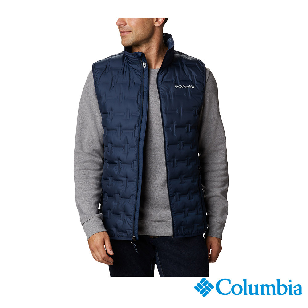 Columbia哥倫比亞 男款-保暖羽絨背心-深藍 UWE12180NY / FW22