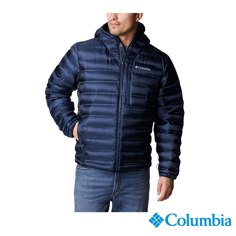Columbia哥倫比亞 男款- Omni-Heat™ Infinity極暖連帽羽絨外套-深藍 UWE68690NY / FW22