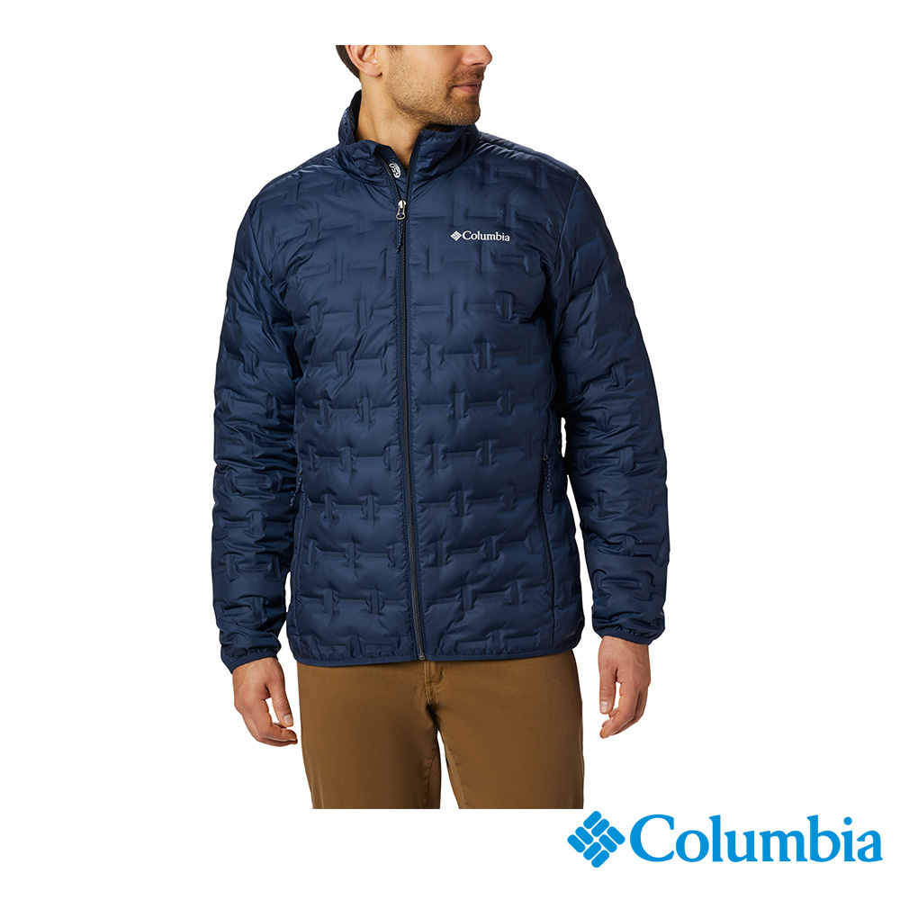 Columbia 哥倫比亞 男款 - Delta Ridge™ 保暖羽絨立領外套-深藍 UWE09550NY-HF