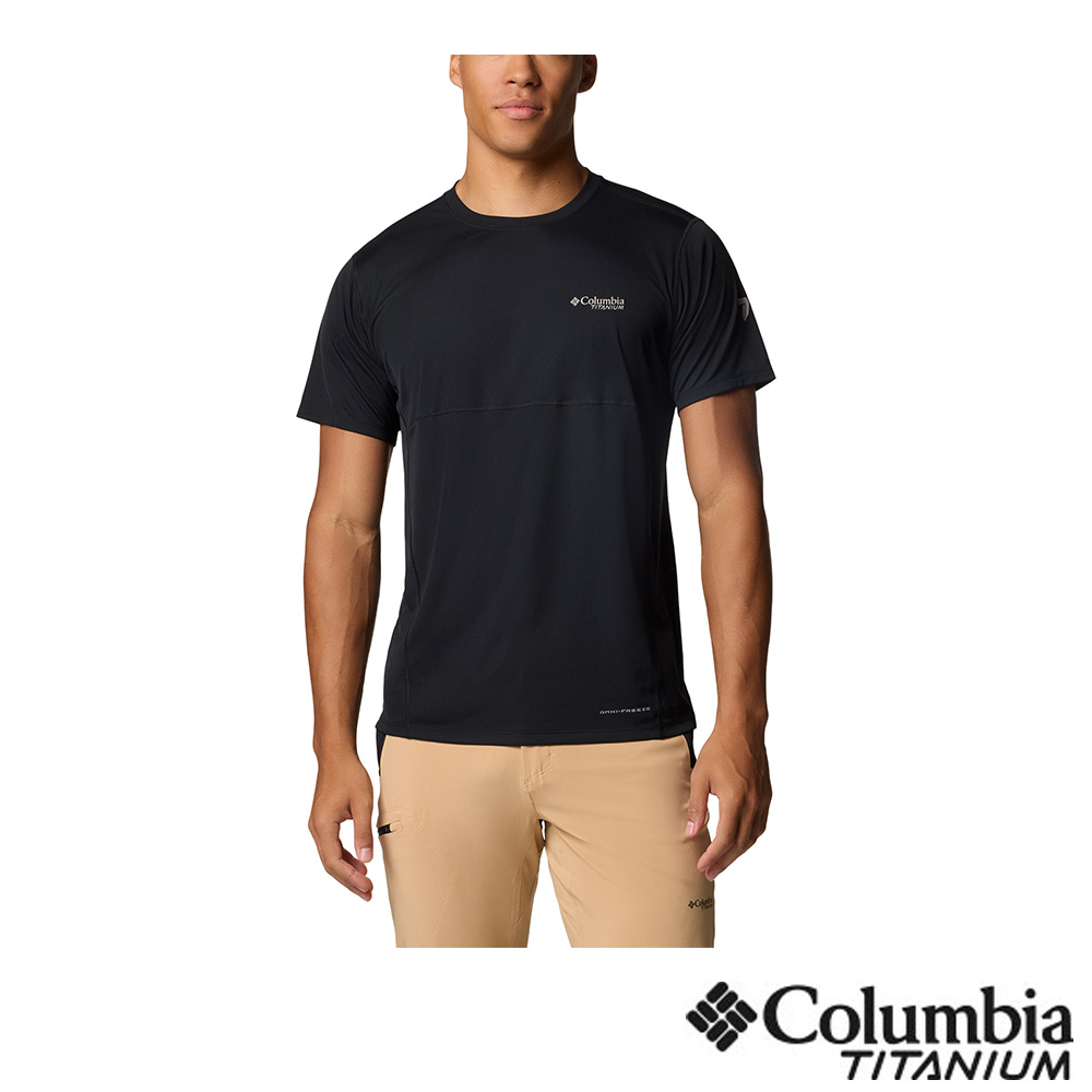 Columbia 哥倫比亞 男款- 鈦 防曬UPF40酷涼快排短上衣-黑色 UAO15190BK/JS