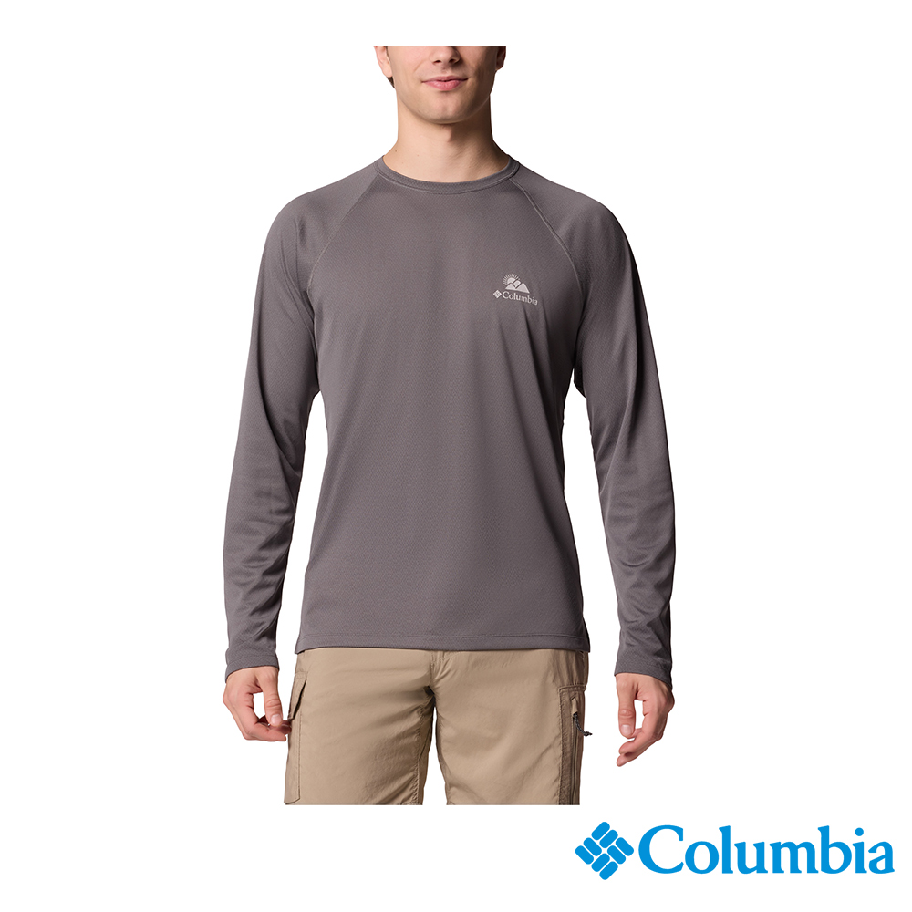 Columbia 哥倫比亞 男款 - 鈦 防曬UPF50涼感快排長袖上衣-灰色 UAE96530GY/JS
