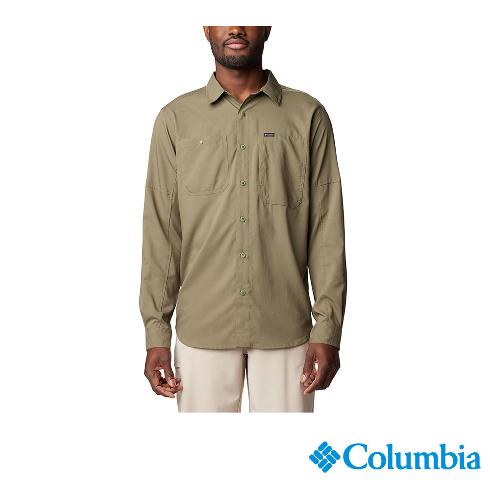 Columbia 哥倫比亞 男款- UPF50防曬快排長袖襯衫-軍綠色 UAE16830AG/JS
