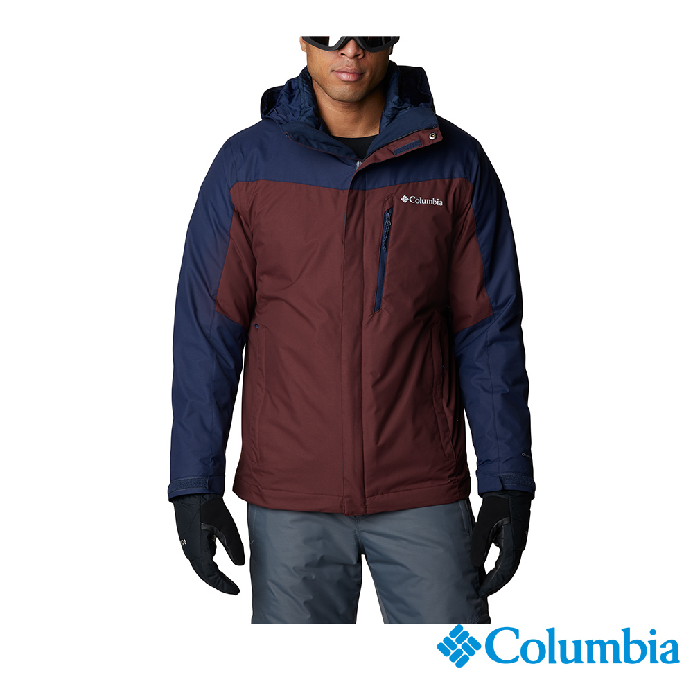 【Columbia哥倫比亞】男款Omni-Tech防水保暖兩件式外套-暗紅 UWE11550WE/ FW22