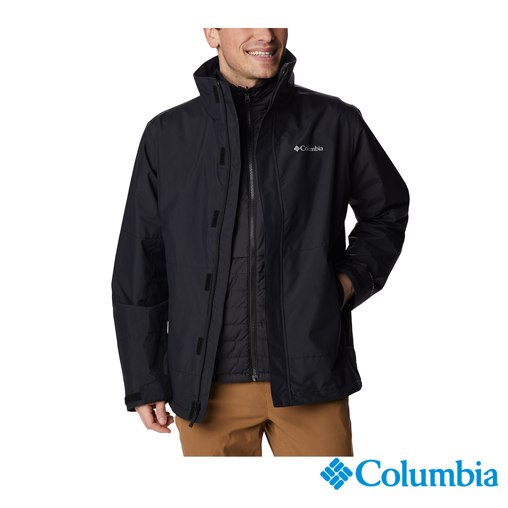 【Columbia哥倫比亞】男款Omni-Tech防水保暖背心兩件式外套-黑色 UWE58690BK / FW22