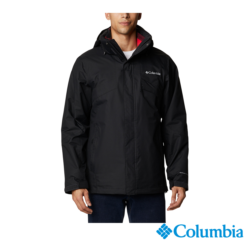 【Columbia哥倫比亞】男款Omni-Tech防水保暖兩件式外套-黑色 UWE12730BK / FW22