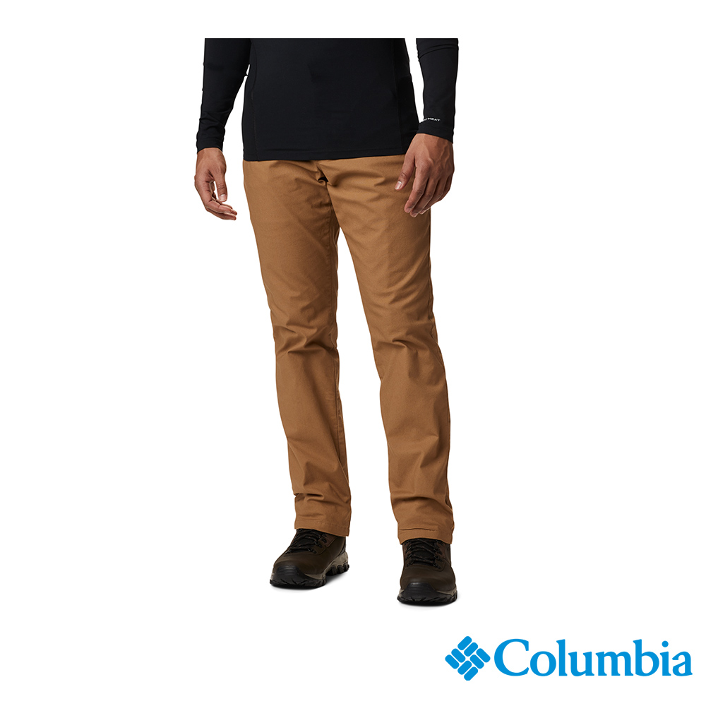 Columbia哥倫比亞 男款-Omni-Shade防曬50內刷毛長褲-棕褐 UAE05550TN