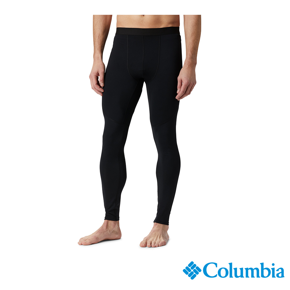 Columbia哥倫比亞 男款-3D保暖快排內著長褲-黑色 UAO07680BK