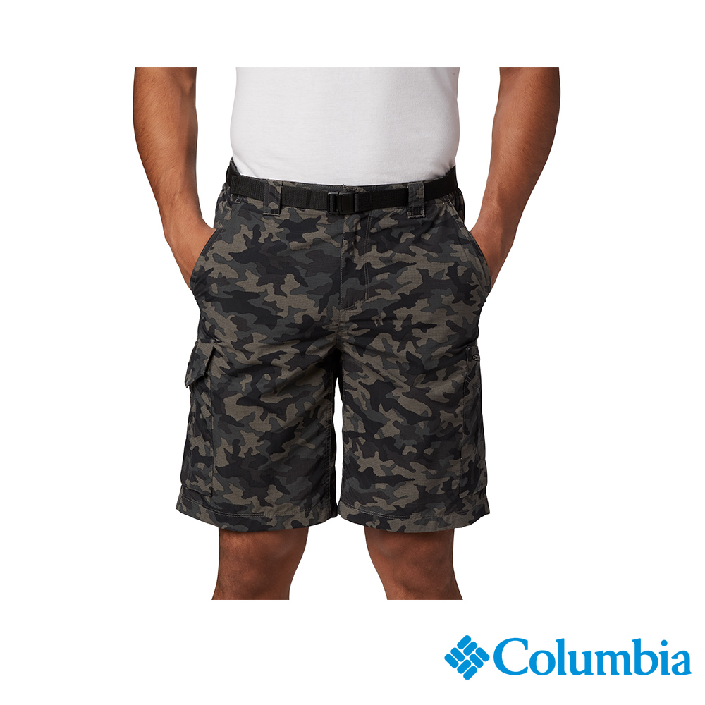 Columbia哥倫比亞 男款-UPF50快排迷彩短褲-黑迷彩 UAE47230BQ