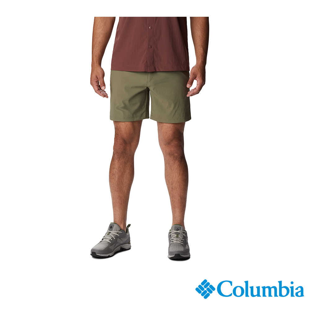 Columbia哥倫比亞 男款-Omni-Shield超防潑短褲-軍綠 UAE30700AG (2023春夏)