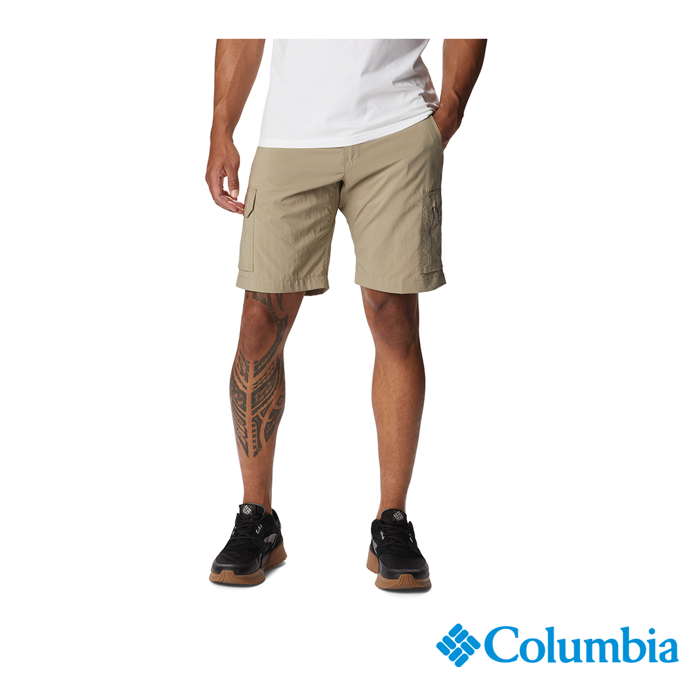 Columbia哥倫比亞 男款-Omni-Shade 超防曬UPF50快排短褲-卡其 UAE57630KI (2023春夏)