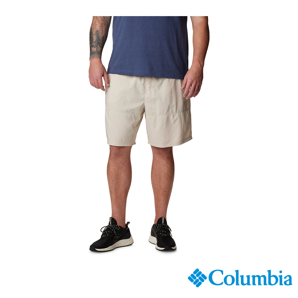 Columbia哥倫比亞 男款-UPF50快排短褲-卡其 UAE50800KI / S23