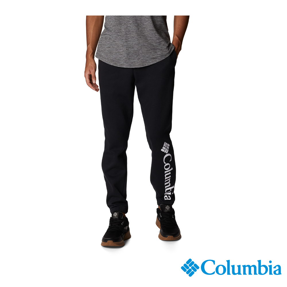 Columbia哥倫比亞 男款-棉質束口長褲-黑色 UAM54410BK (2024春夏)