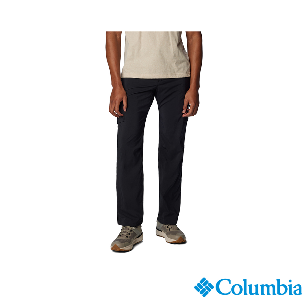 Columbia 哥倫比亞 男款-UPF50超防曬快排長褲-黑色 UAJ91840BK