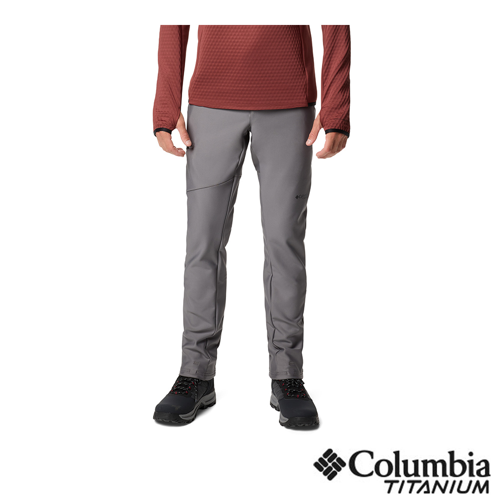 Columbia 哥倫比亞 男款 - 防潑軟殼長褲-灰色 UAE59720GY/IF