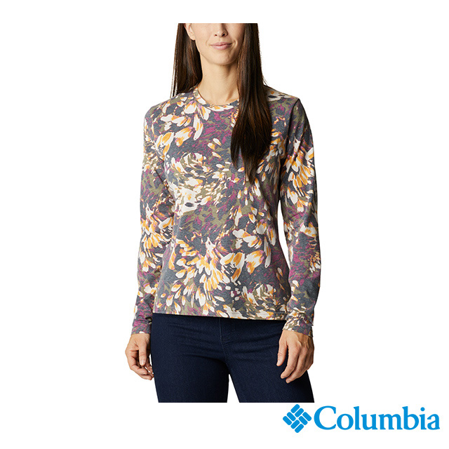 Columbia 哥倫比亞 女款- Omni-Shade™防曬50快排長袖上衣-印花 UAL74130FO