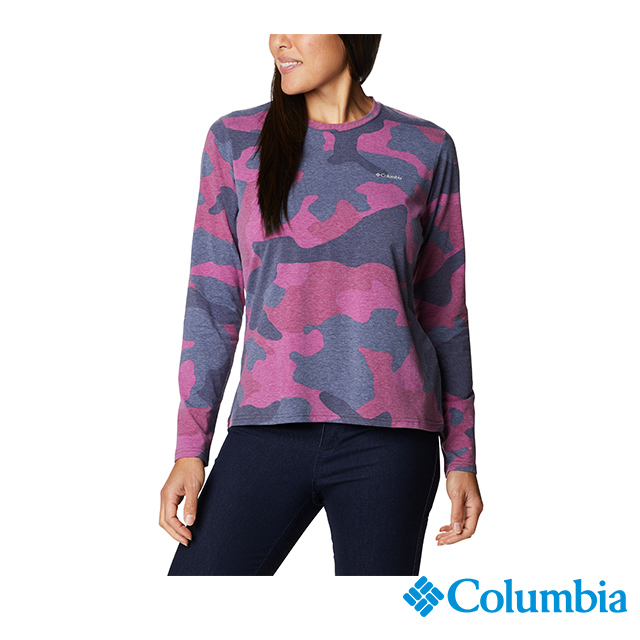 Columbia 哥倫比亞 女款- Omni-Shade™防曬50快排長袖上衣-粉紅迷彩 UAL74130PZ