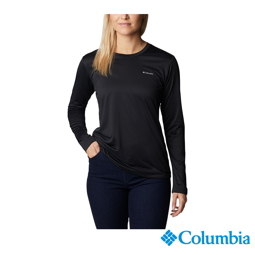 Columbia哥倫比亞 女款-快排長袖上衣-黑色 UAR08930BK / FW22