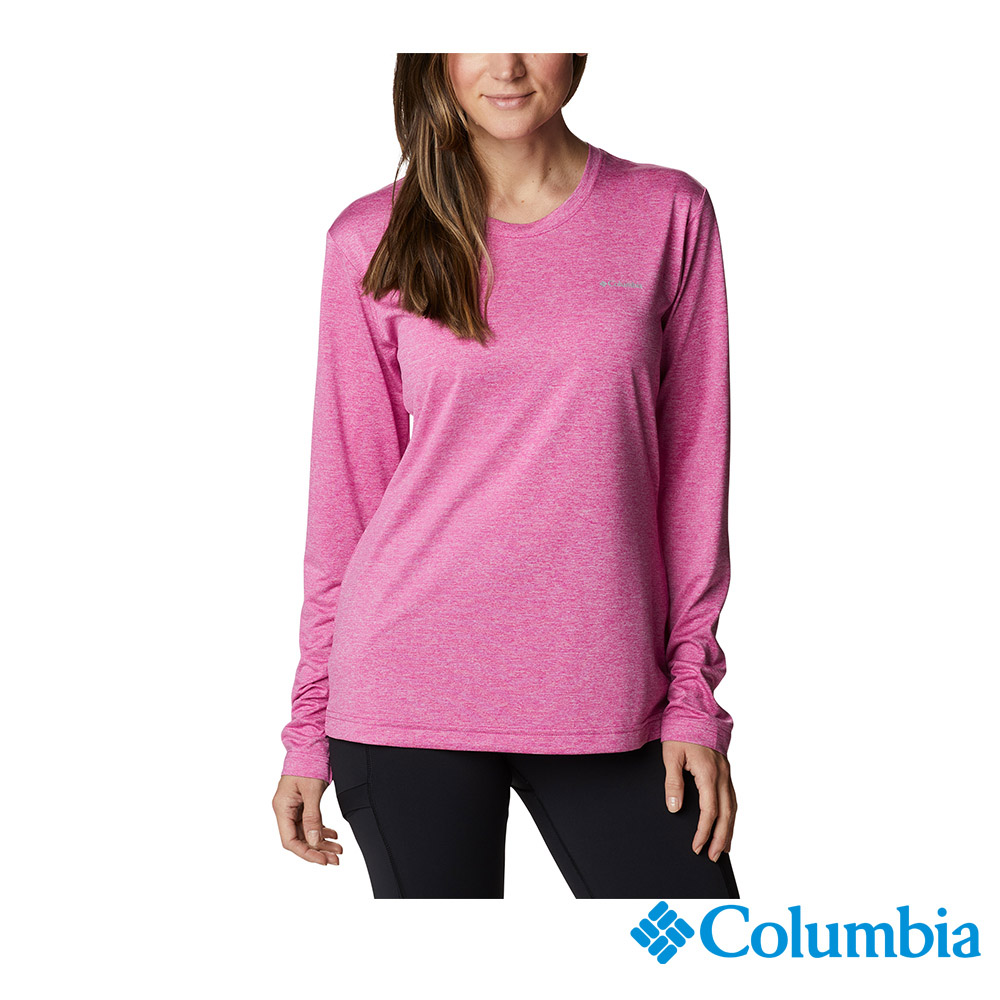 Columbia哥倫比亞 女款-快排長袖上衣-紫紅 UAR08930PD / FW22