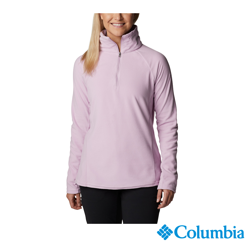 Columbia 哥倫比亞 女款- 半開襟刷毛上衣-粉紅 UAR11310PK / FW22