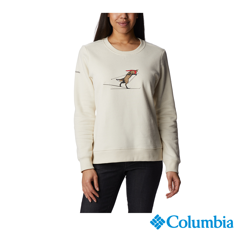 Columbia哥倫比亞 女款-長袖上衣-米白 UAR54940BG / FW22
