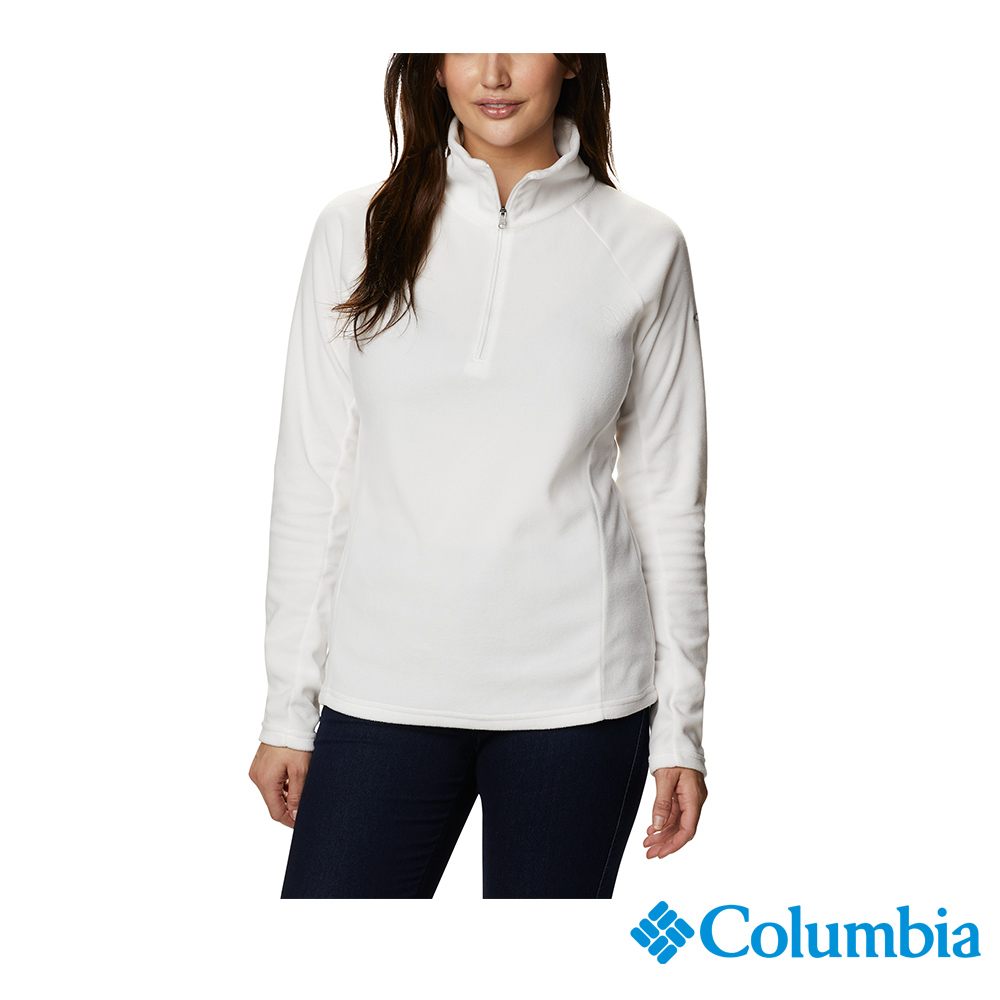 Columbia 哥倫比亞 女款 - Glacial™ 半開襟刷毛上衣-米白 UAR11310BG-HF