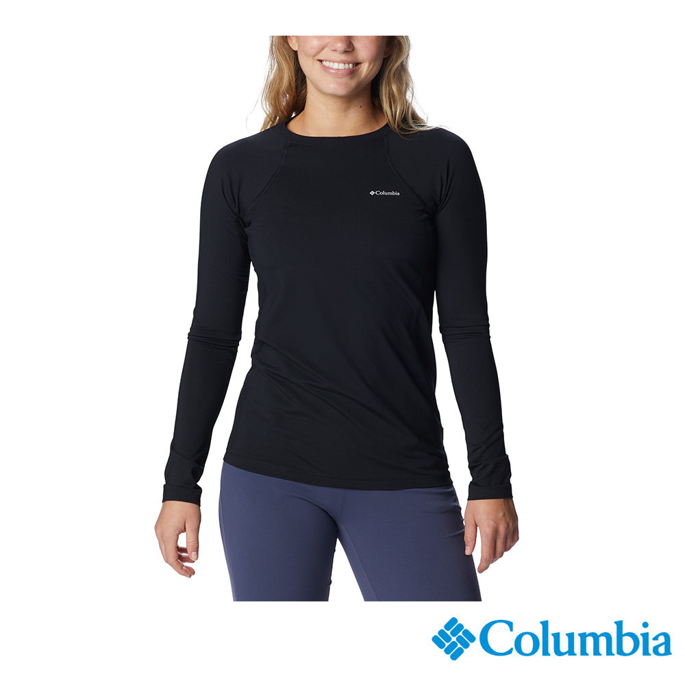 Columbia 哥倫比亞 女款 - Midweight Stretch™ 保暖快排內著長袖上衣-黑色 UAL67630BK-HF