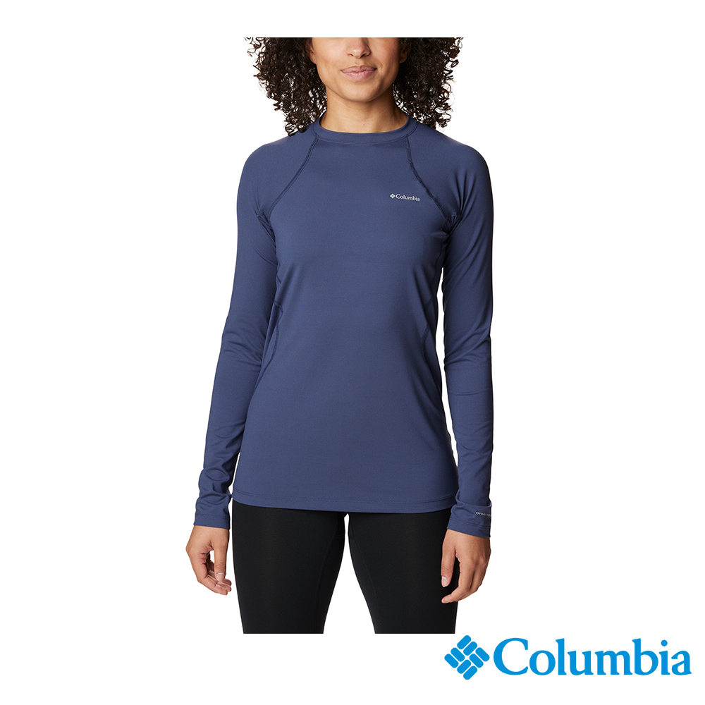 Columbia 哥倫比亞 女款 - Midweight Stretch™ 保暖快排內著長袖上衣-深藍 UAL67630NY-HF