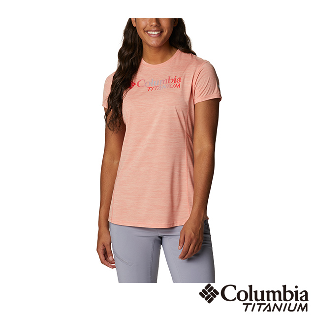 Columbia 哥倫比亞 女款- Omni-Wick™快排短袖上衣-粉紅 UAR52540PK