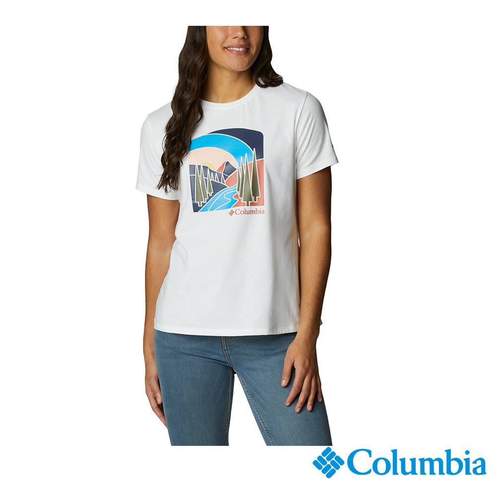 Columbia 哥倫比亞 女款- Omni-Shade™ UPF50快排短袖上衣-白色 UAR93310WT / FW22