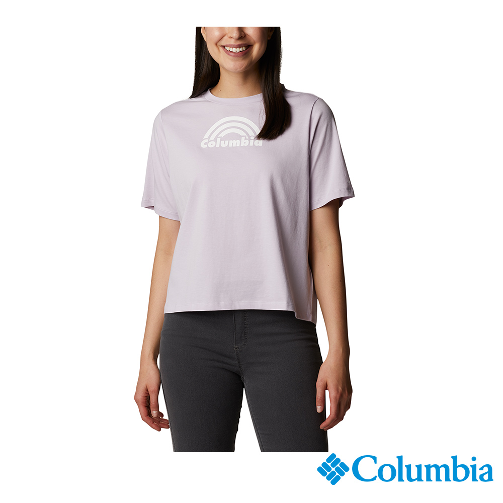 Columbia 哥倫比亞 女款-短袖上衣-紫色 UAR35450PL
