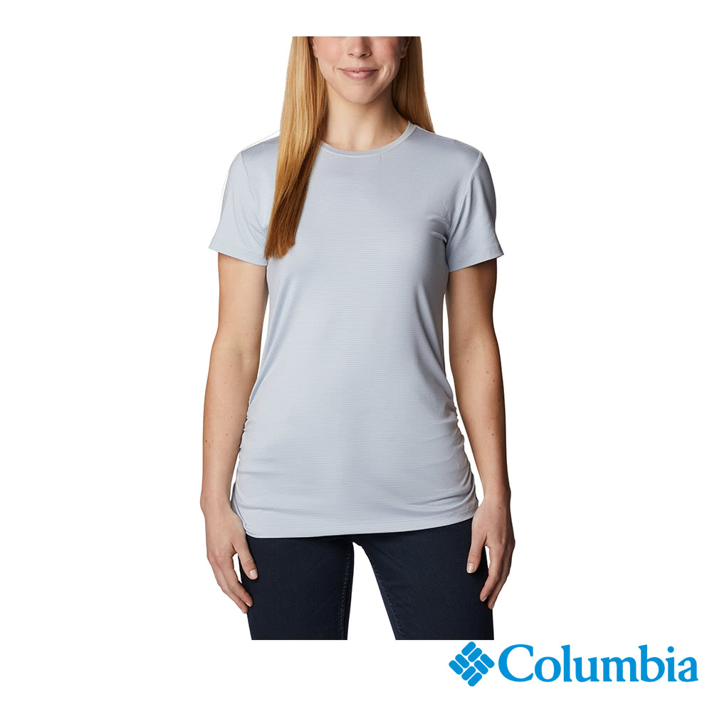 Columbia 哥倫比亞 女款-Omni-Shade UPF50快排短袖上衣-灰色 UAR38280GY (2023春夏)