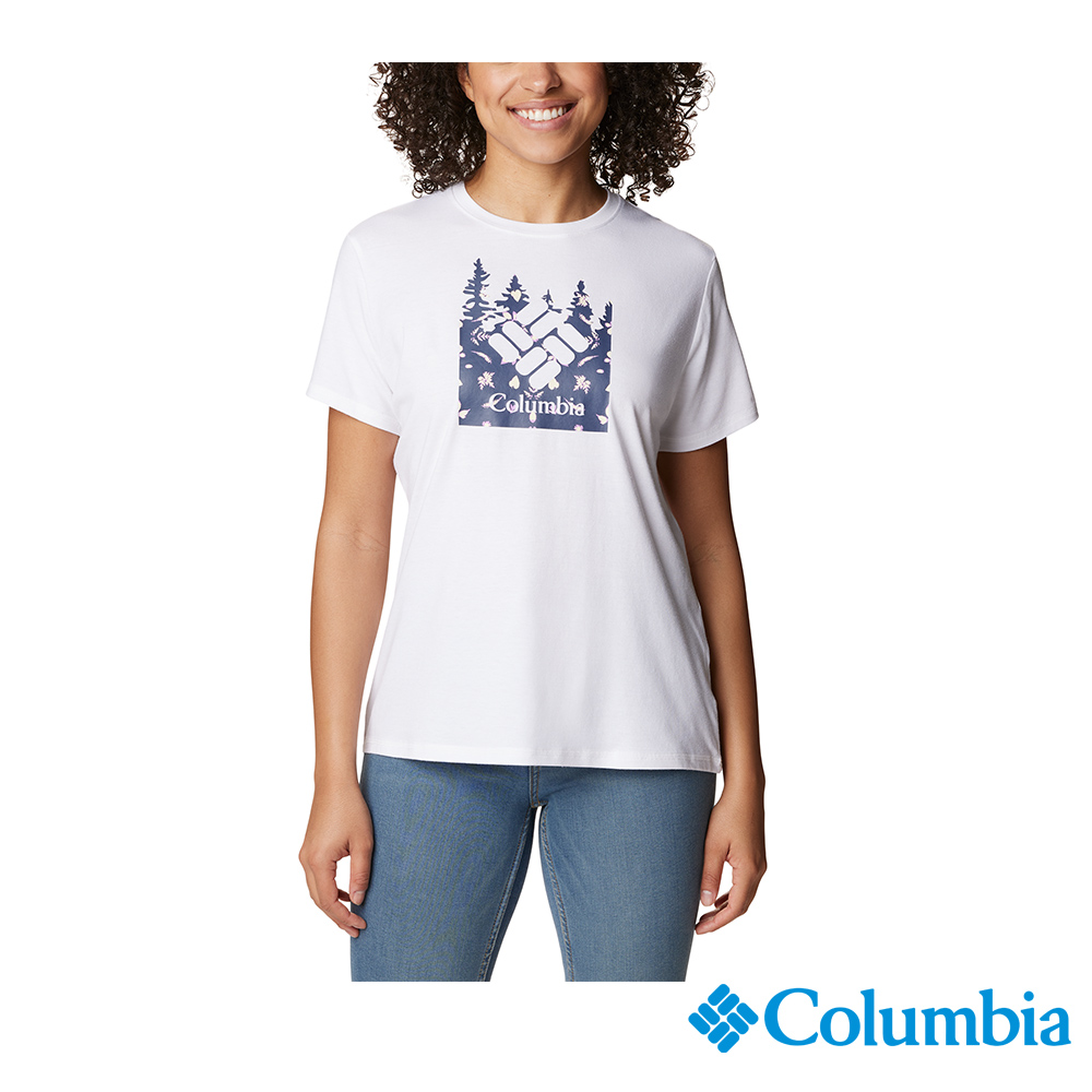 Columbia 哥倫比亞 女款 - Sun Trek™ UPF 50防曬快排短袖上衣-白色 UAR21910WT-HF