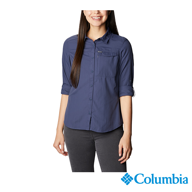 Columbia 哥倫比亞 女款 - Omni-Shade™防曬50快排長袖襯衫-深藍 UAR26570NY
