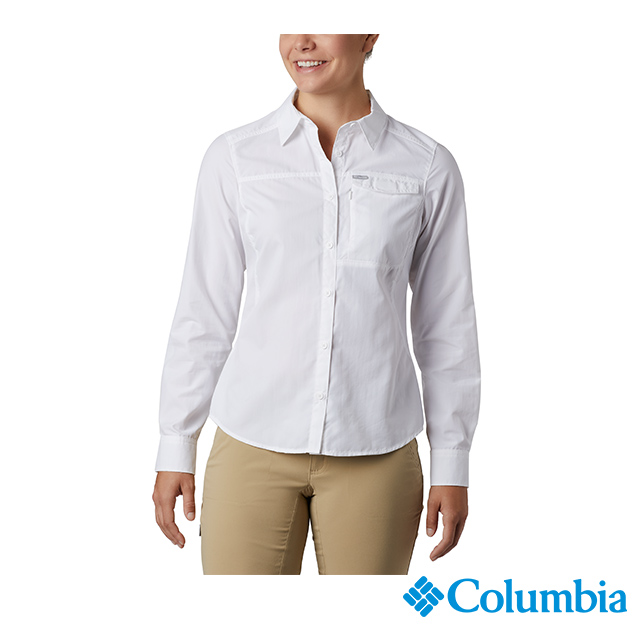 Columbia 哥倫比亞 女款 - Omni-Shade™防曬50快排長袖襯衫-白色 UAR26570WT