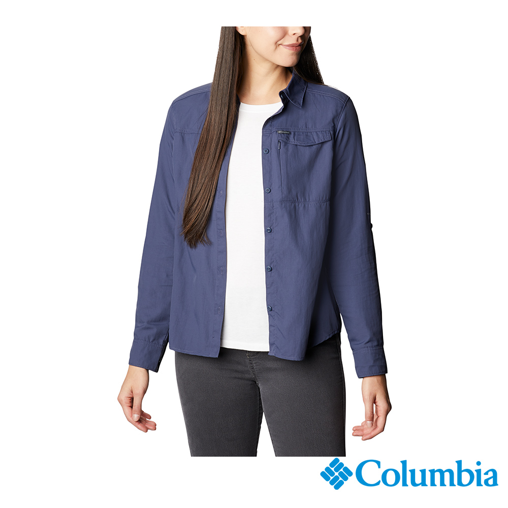 Columbia 哥倫比亞 女款 - Omni-Shade™防曬50快排長袖襯衫-深藍 UAR26570NY/FW22