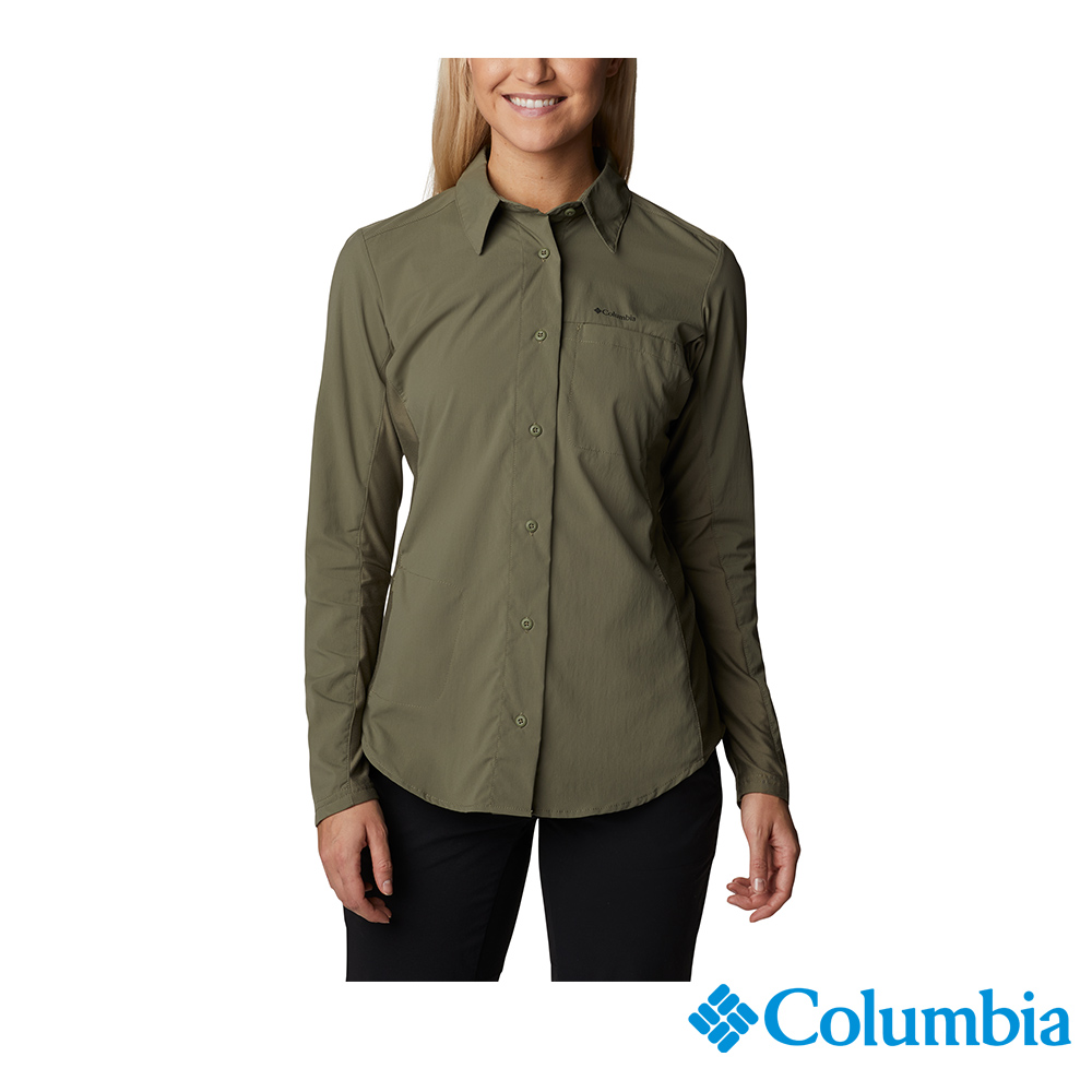 Columbia 哥倫比亞 女款 - Omni-Shade™超防潑長袖襯衫-軍綠 UAR89380AG /FW22