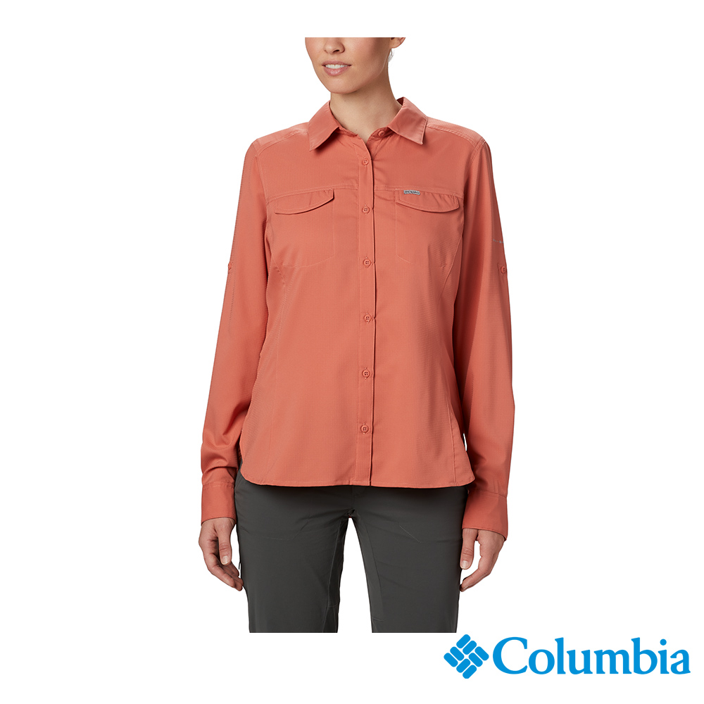 Columbia 哥倫比亞 女款 - Omni-Shade防曬UPF40快排長袖襯衫-橘紅 UXL12790AH /FW22