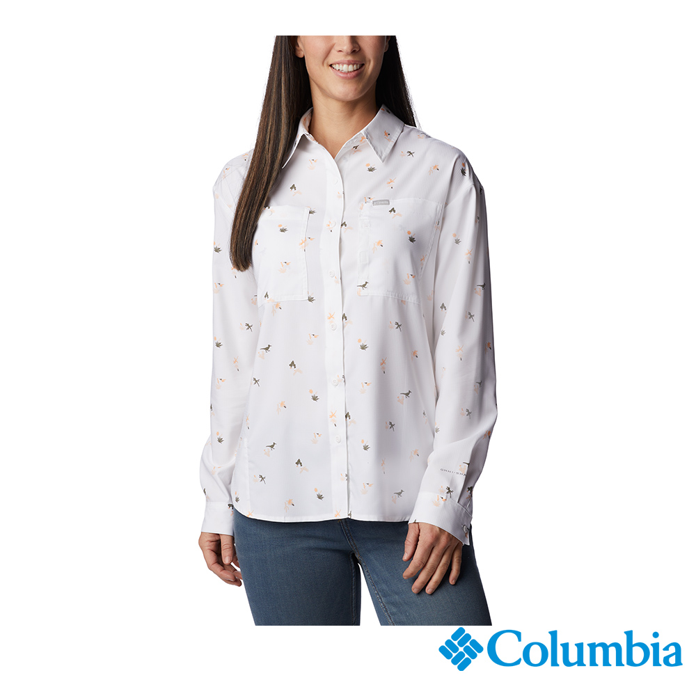 Columbia 哥倫比亞 女款-Omni-Shade超防曬UPF50快排長袖襯衫-白色 UAL99870WT (2023春夏)